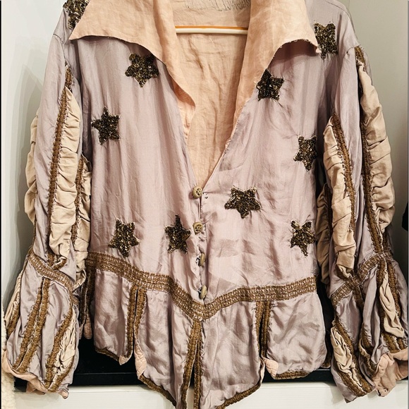 SOLD ‼️ Magnolia Pearl Silk Monique Jacket Moon dust NWT. - Picture 2 of 12